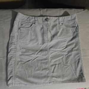 Ann Taylor Gray Corduroy Skirt